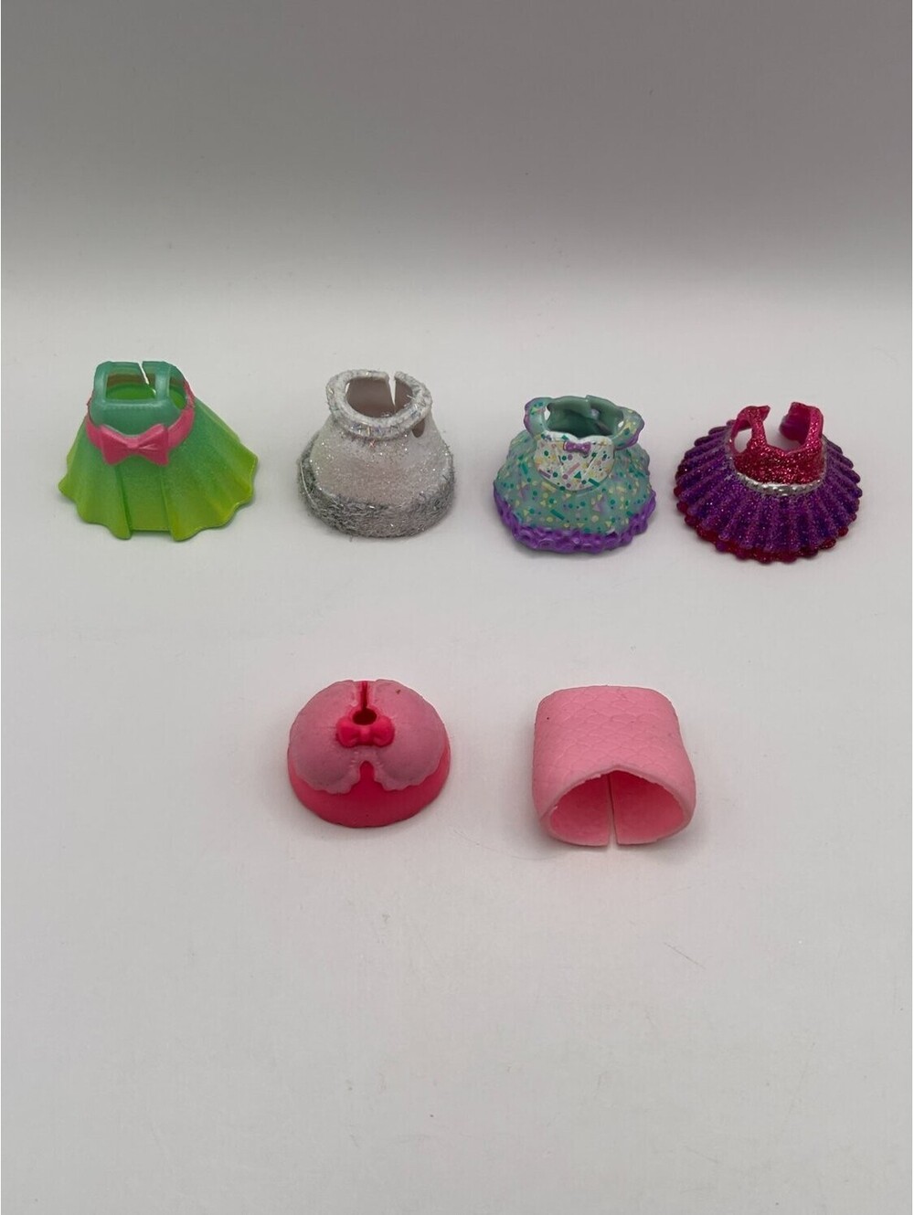 LOL Surprise Mini Doll Clothes Lot of 6 Dresses Skirt Glitter Pink Green Purple